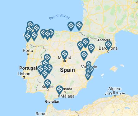 Grupo Solitium map, Leapfrog, Spain
