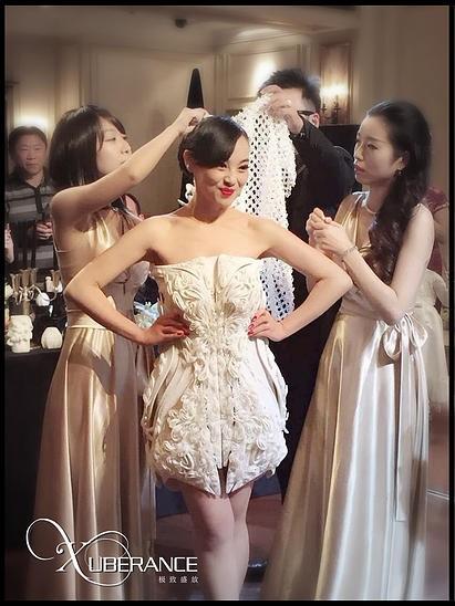 3D printed wedding dress, Xuberance, Leapfrog