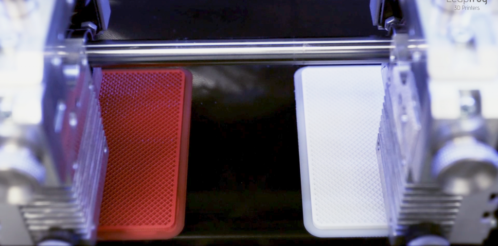 Fujitsu, Leapfrog 3D printers, Bolt Pro 3D printer, printed part, dual extruders