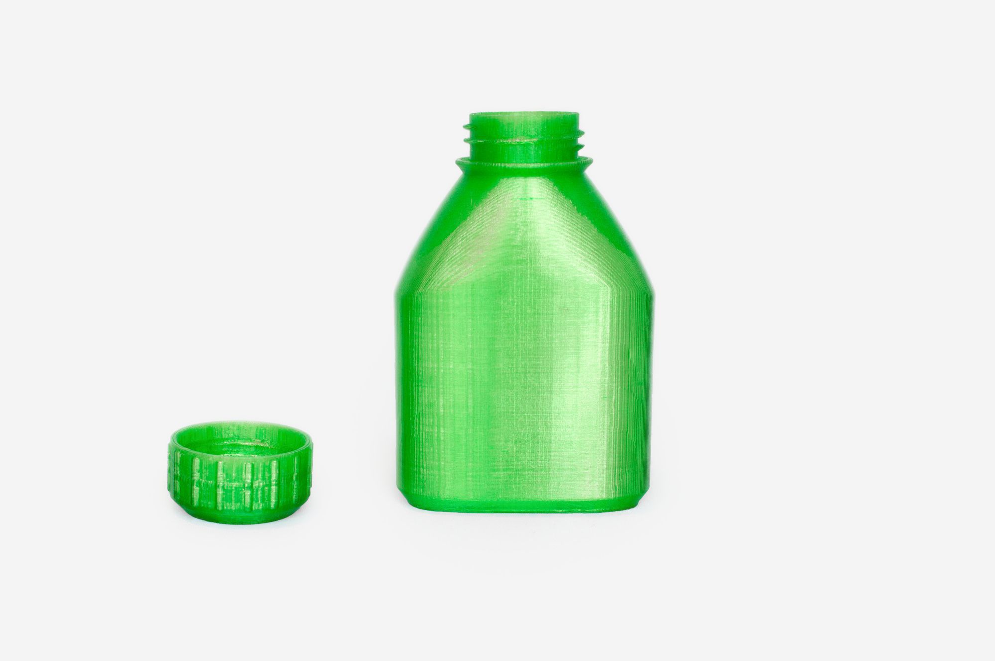 Bottle of a 3d printed PETG filament model