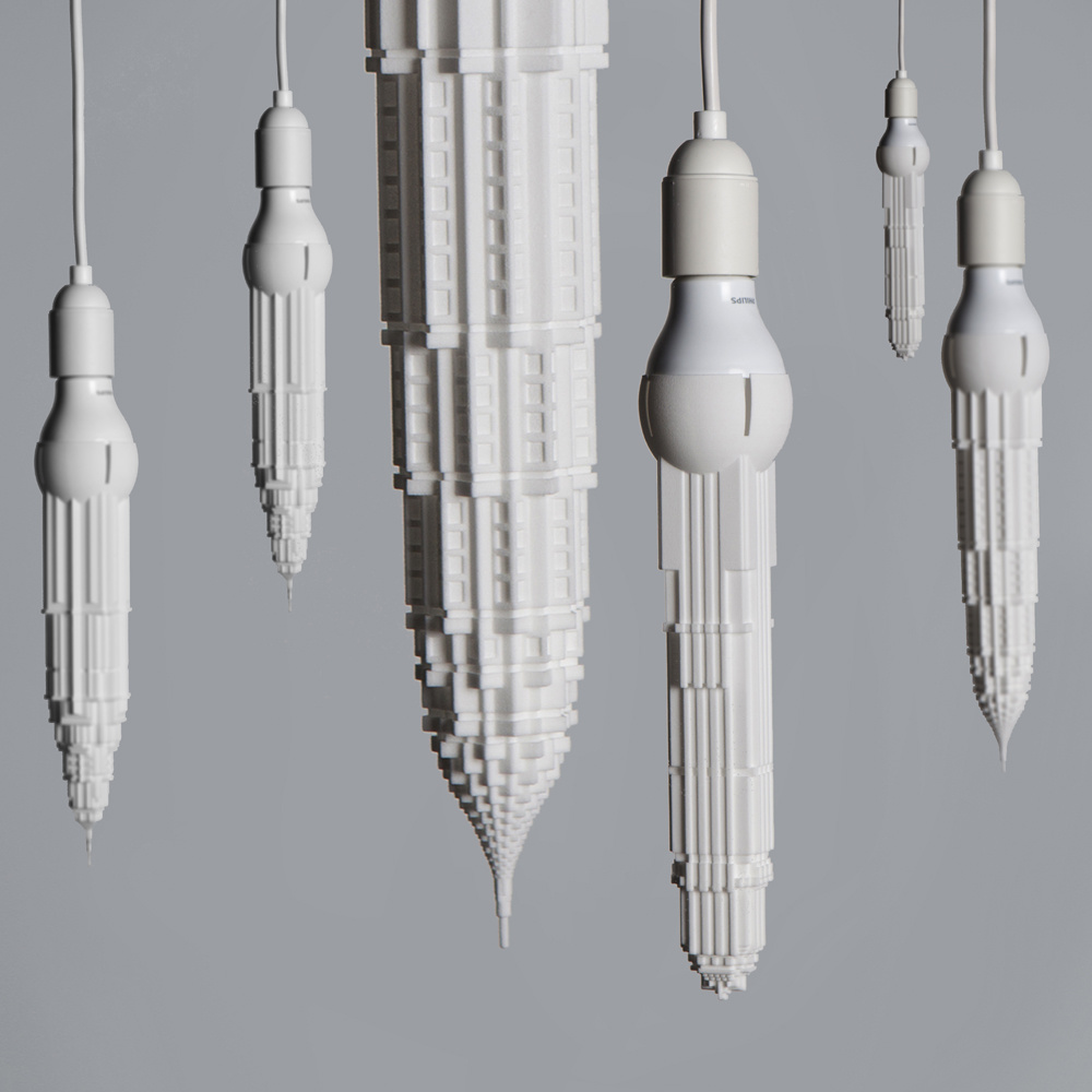 Stalaclights, 3D printing project, David Grass, designer